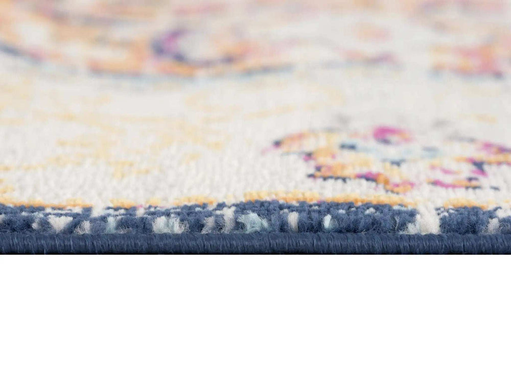 10' Runner Blue and Beige Medallion Runner Rug - Homeroots - Flyclothing LLC