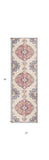 6' Runner Blue and Beige Medallion Area Rug - Homeroots - Flyclothing LLC