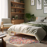 4' X 6' Blue and Beige Medallion Area Rug - Homeroots - Flyclothing LLC