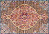 5' X 8' Rustic Orange Medallion Area Rug - Homeroots - Flyclothing LLC