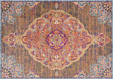 8' X 11' Rustic Orange Medallion Area Rug - Homeroots - Flyclothing LLC