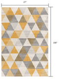 13' Runner Yellow and Ivory Geometric Runner Rug - Homeroots - Flyclothing LLC