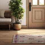 2' X 4' Cream Damask Area Rug - Homeroots - Flyclothing LLC