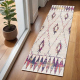 2' X 5' Cream Damask Area Rug - Homeroots - Flyclothing LLC