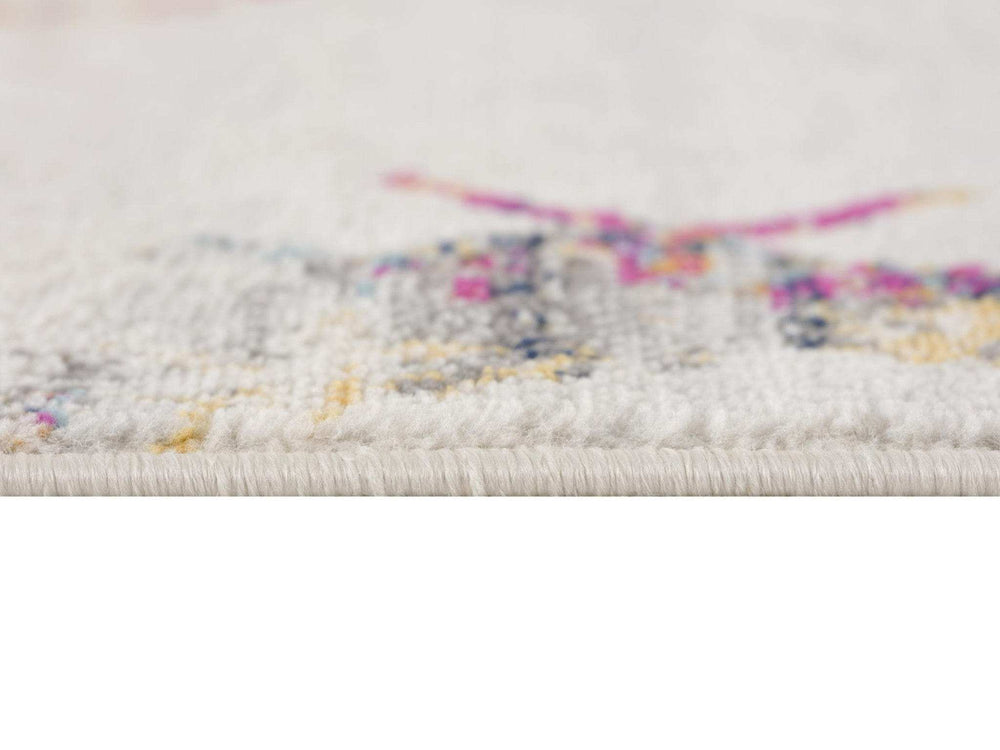 7' X 10' Cream Damask Area Rug - Homeroots - Flyclothing LLC