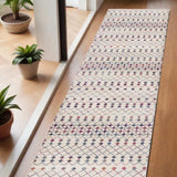 2' X 5' Cream Ikat Area Rug - Homeroots - Flyclothing LLC