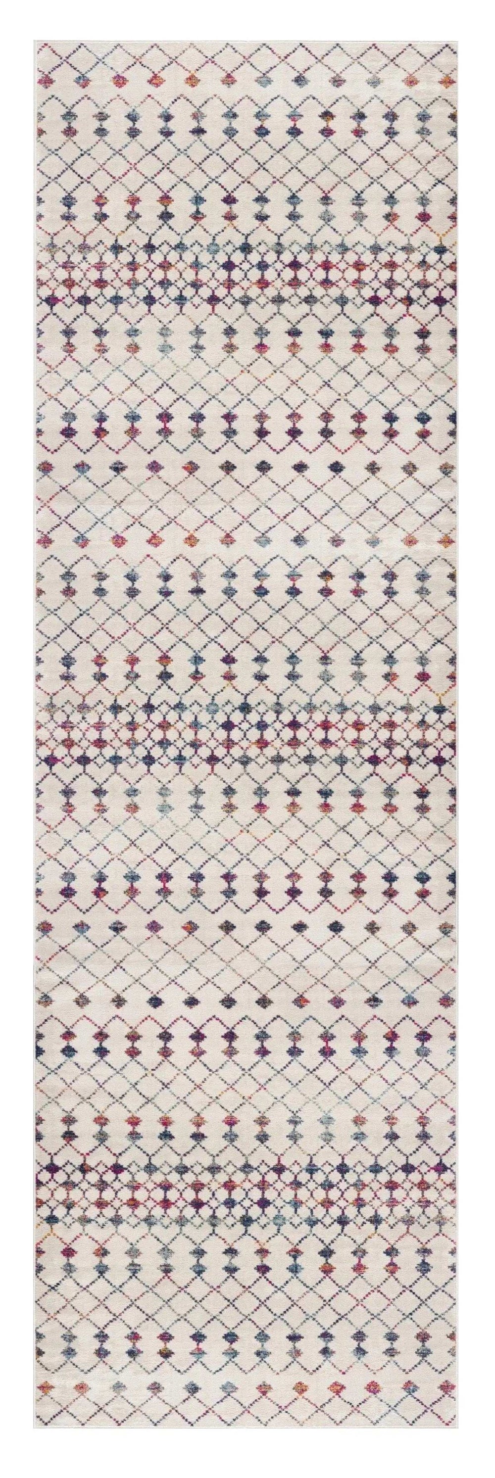 2' X 6' Cream Ikat Area Rug - Homeroots - Flyclothing LLC