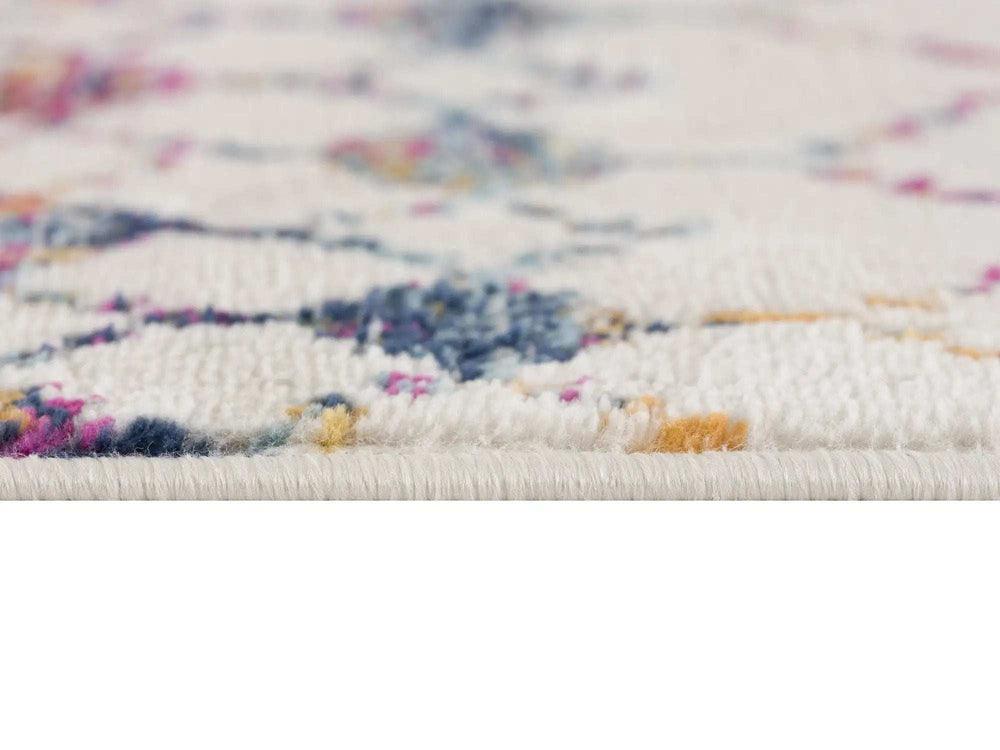 4' X 6' White Modern Geometric Grid Area Rug - Homeroots - Flyclothing LLC