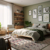 5' X 8' White Modern Geometric Grid Area Rug - Homeroots - Flyclothing LLC