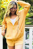 And The Why Hidden Leopard Knit Hoodie Top and Shorts Set - Trendsi - Flyclothing LLC