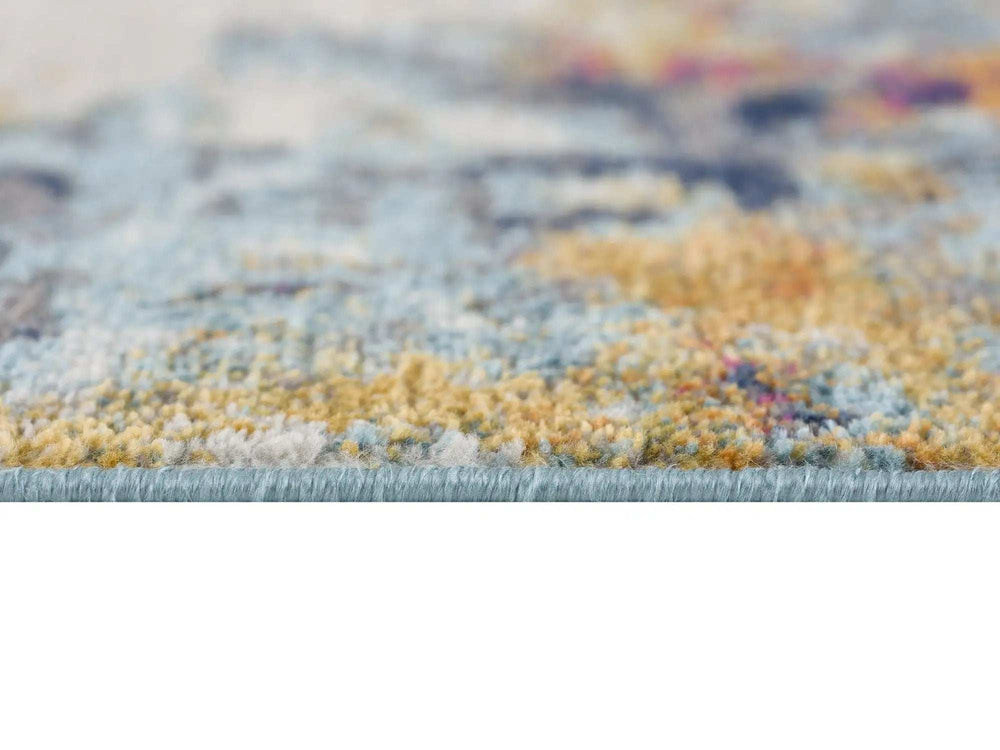 8' X 10' Blue and Ivory Abstract Area Rug - Homeroots - Flyclothing LLC