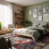 8' X 10' Blue and Ivory Abstract Area Rug - Homeroots - Flyclothing LLC