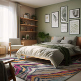 8' X 10' Blue and Gold Abstract Area Rug - Homeroots - Flyclothing LLC