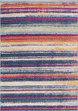2' X 10' Multicolor Irregular Stripe Boho Runner Rug - Homeroots - Flyclothing LLC
