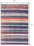 3' X 5' Multicolor Irregular Striped Area Rug - Homeroots - Flyclothing LLC