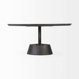Black Wooden Pedestal Base Coffee Table - Homeroots - Flyclothing LLC
