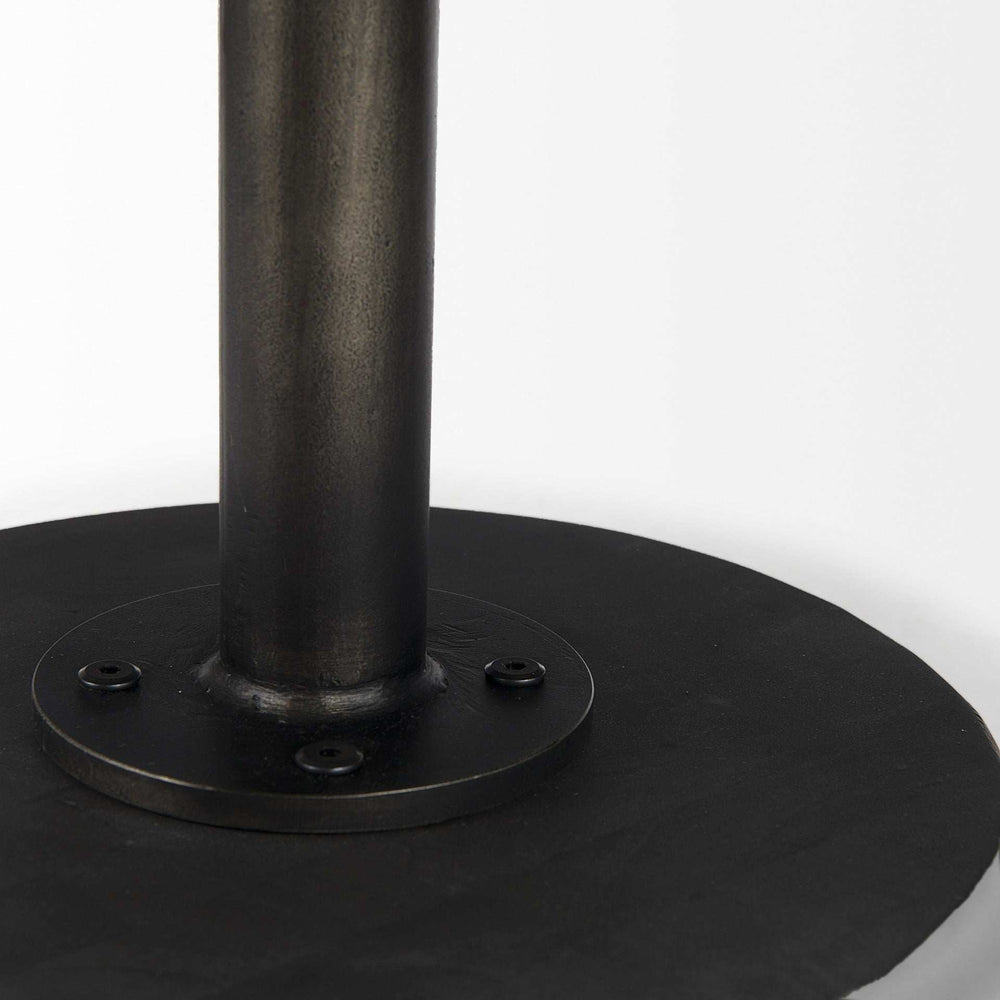 Black Wooden Pedestal Base Coffee Table - Homeroots - Flyclothing LLC