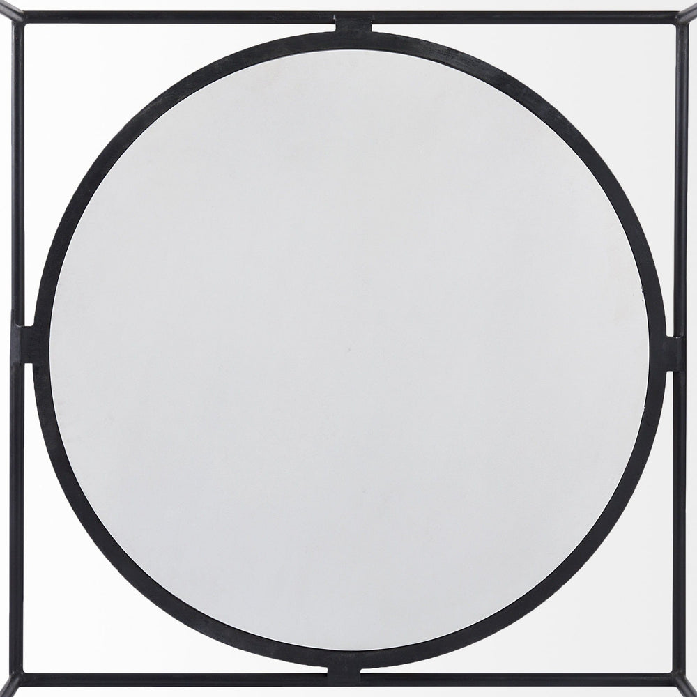 36" White And Black Genuine Marble And Metal Square Coffee Table - Homeroots - Flyclothing LLC