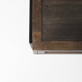 42" Dark Brown Glass And Metal Square Coffee Table With Shelf - Homeroots - Flyclothing LLC