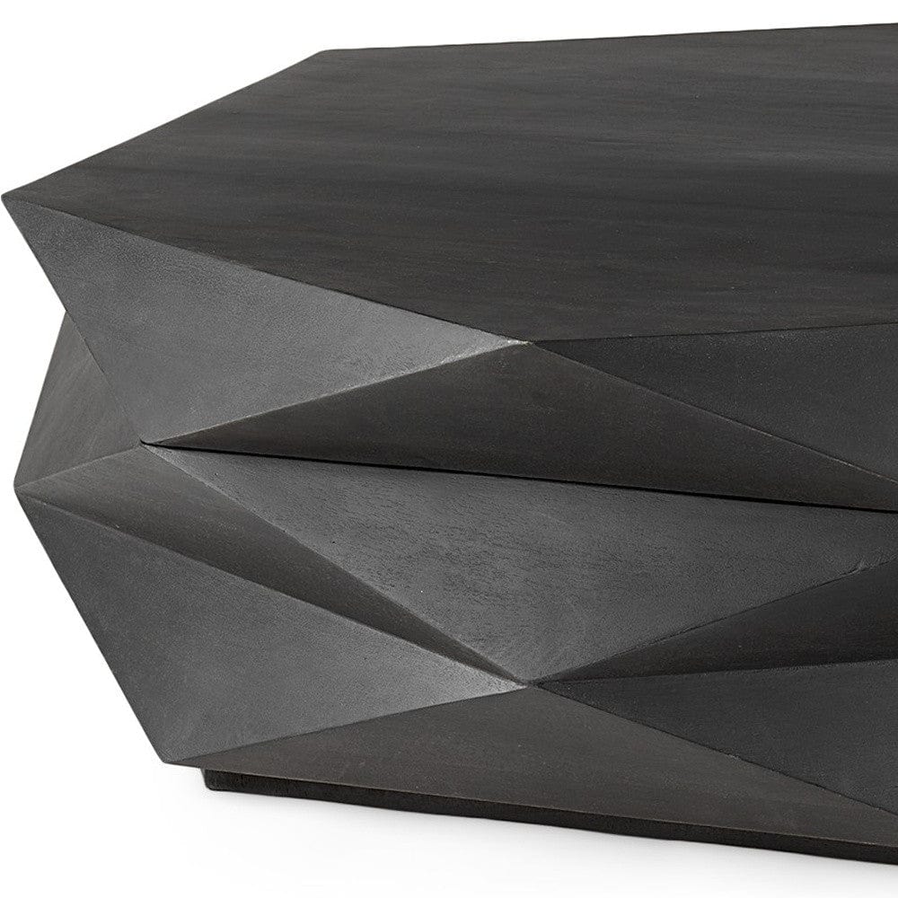 48" Black Octagon Coffee Table - Homeroots - Flyclothing LLC