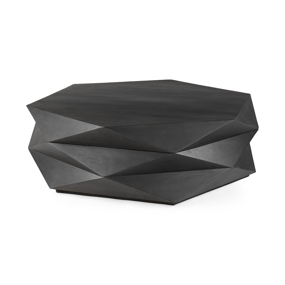 48" Black Octagon Coffee Table - Homeroots - Flyclothing LLC