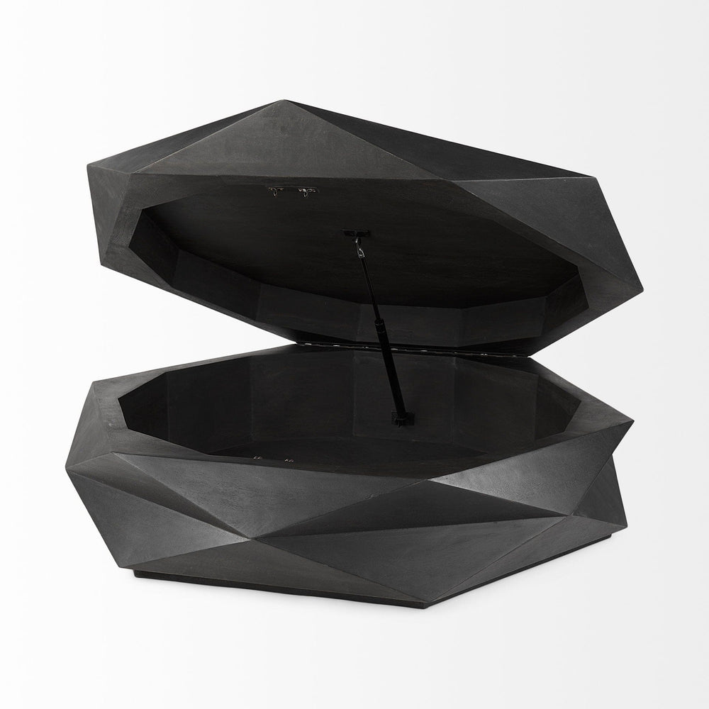 48" Black Octagon Coffee Table - Homeroots - Flyclothing LLC