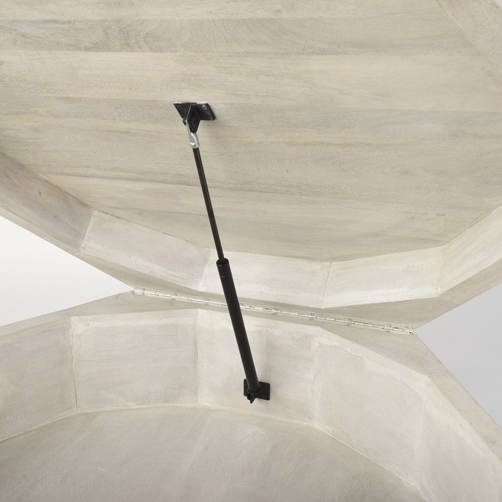 48" Natural Solid Wood Hexagon Lift Top Coffee Table - Homeroots - Flyclothing LLC