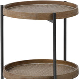 19" Brown Solid Wood Round End Table - Homeroots - Flyclothing LLC