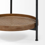 19" Brown Solid Wood Round End Table - Homeroots - Flyclothing LLC