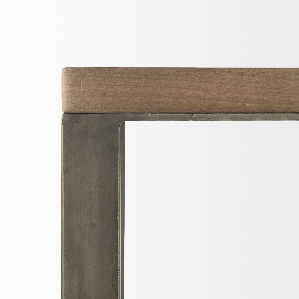 26" Brown Solid and Manufactured Wood Square End Table - Homeroots