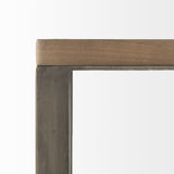 26" Brown Solid and Manufactured Wood Square End Table - Homeroots