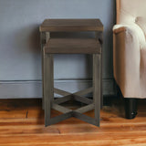 26" Brown Solid Wood Square End Table - Homeroots