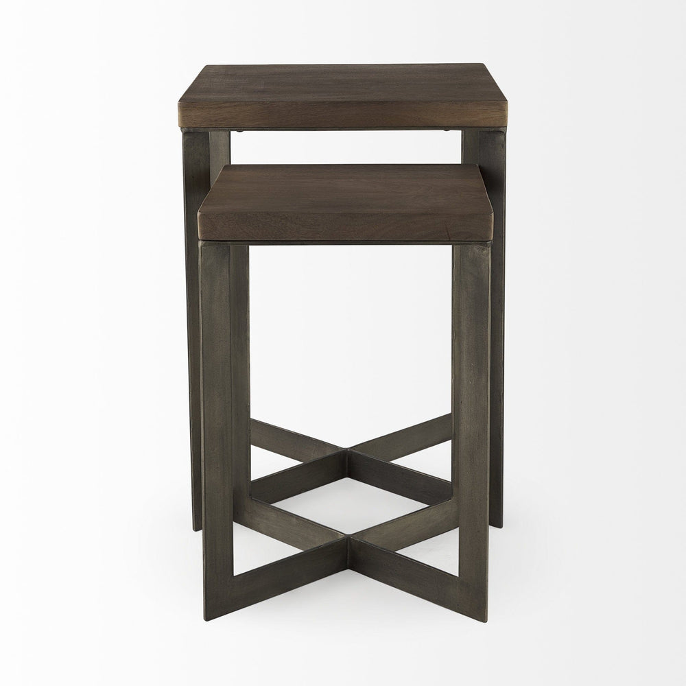 26" Brown Solid Wood Square End Table - Homeroots