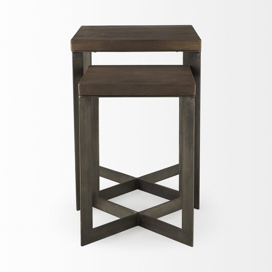 26" Brown Solid Wood Square End Table - Homeroots