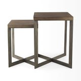 26" Brown Solid Wood Square End Table - Homeroots