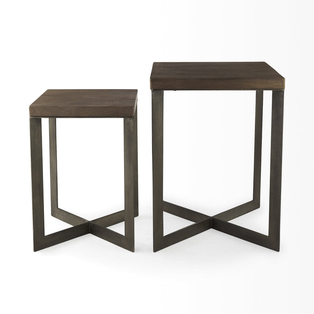 26" Brown Solid Wood Square End Table - Homeroots