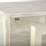24" Beige Solid Wood Square End Table - Homeroots