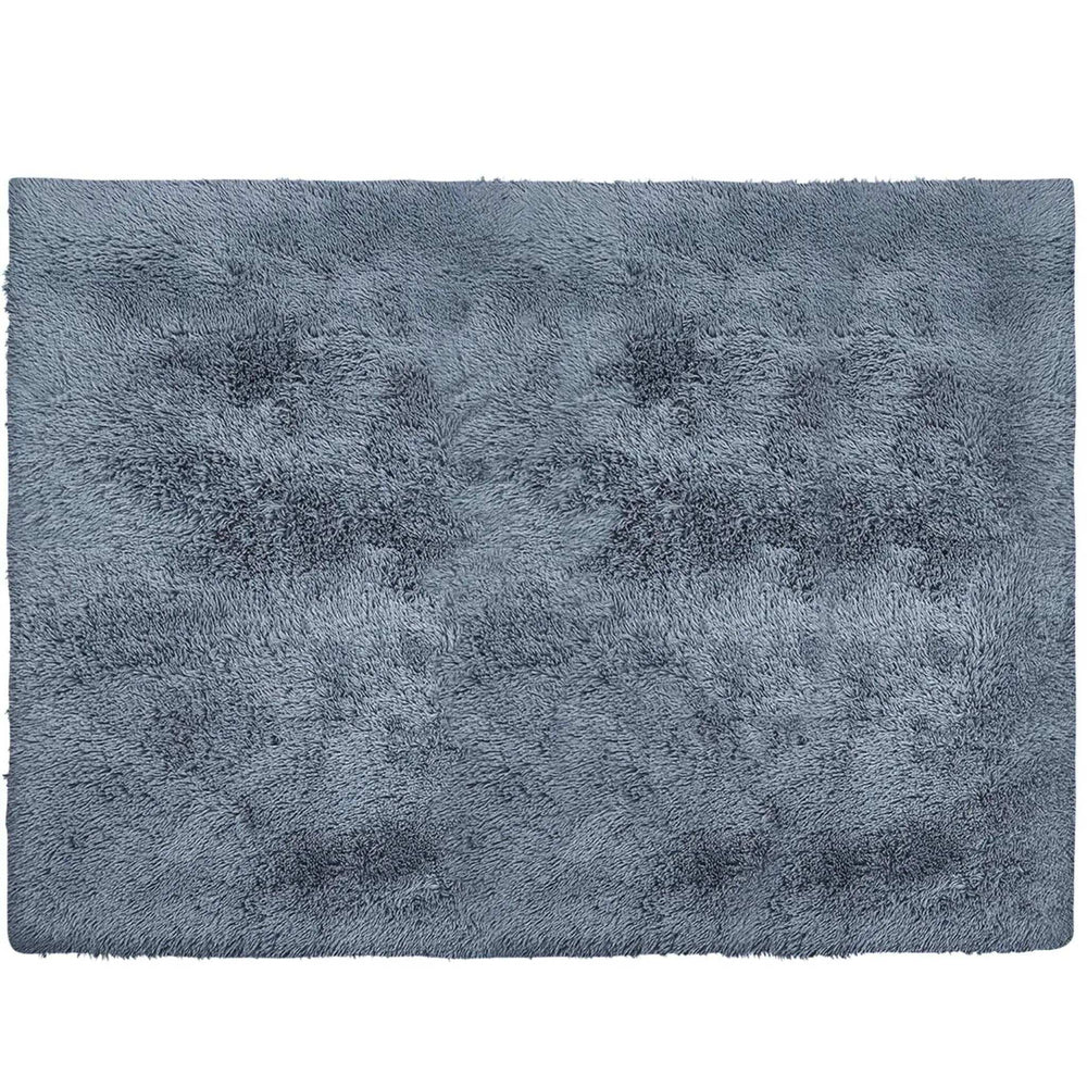 4' X 5' Gray Shag Power Loom Non Skid Area Rug - Homeroots - Flyclothing LLC