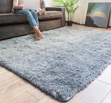 5' X 7' Gray Shag Non Skid Area Rug - Homeroots - Flyclothing LLC