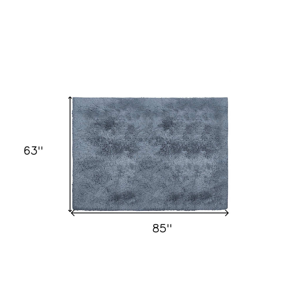 5' X 7' Gray Shag Non Skid Area Rug - Homeroots - Flyclothing LLC