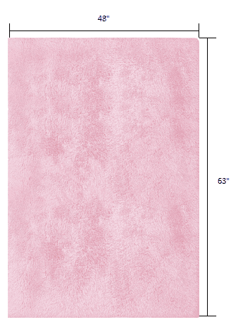 4' X 5' Pink Shag Power Loom Area Rug - Homeroots - Flyclothing LLC