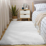 4' X 5' White Power Loom Area Rug - Homeroots - Flyclothing LLC