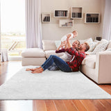 4' X 5' White Power Loom Area Rug - Homeroots - Flyclothing LLC