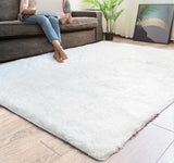 4' X 5' White Power Loom Area Rug - Homeroots - Flyclothing LLC