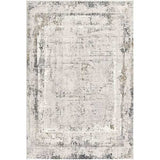 5' X 8' Gray and Ivory Abstract Power Loom Area Rug - Homeroots - Flyclothing LLC