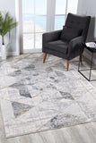 4' X 6' Gray and Ivory Abstract Power Loom Area Rug - Homeroots - Flyclothing LLC