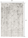 5' X 7' Gray and Ivory Abstract Area Rug - Homeroots - Flyclothing LLC