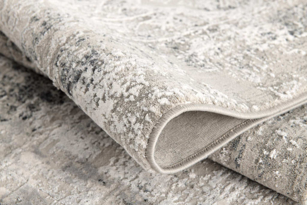 5' X 7' Gray and Ivory Abstract Area Rug - Homeroots - Flyclothing LLC