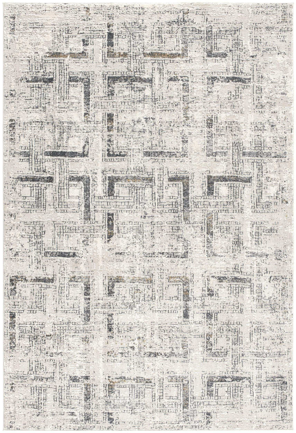 4' X 6' Gray and Ivory Abstract Power Loom Area Rug - Homeroots - Flyclothing LLC