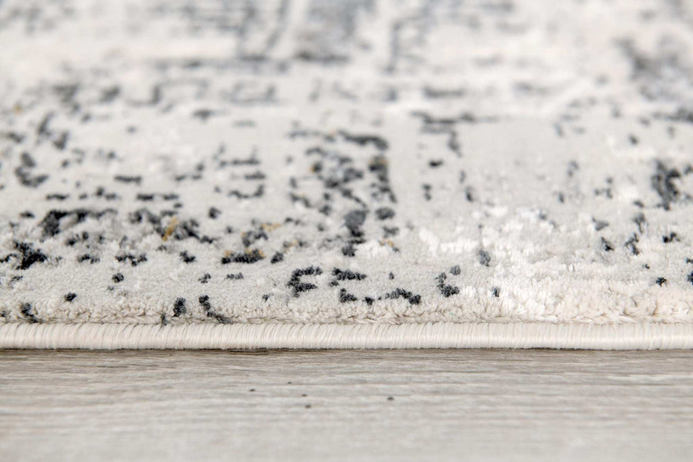 5' X 8' Gray and Ivory Abstract Power Loom Area Rug - Homeroots - Flyclothing LLC